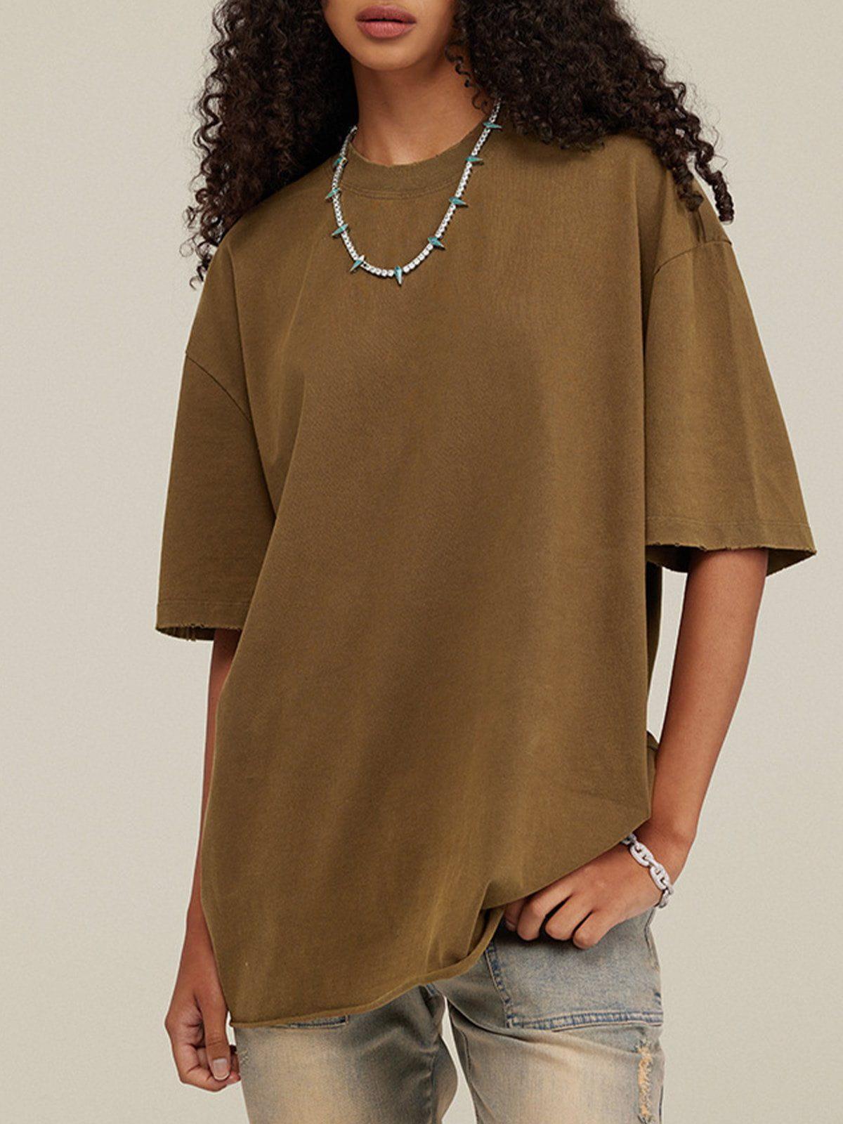Solid Color Pullover Tee