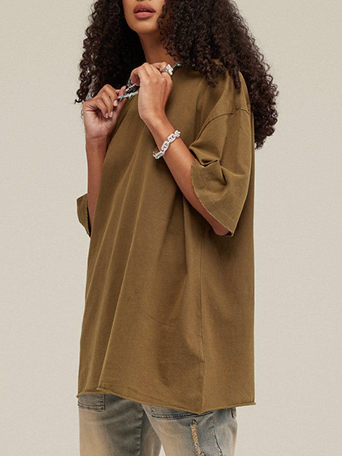 Solid Color Pullover Tee