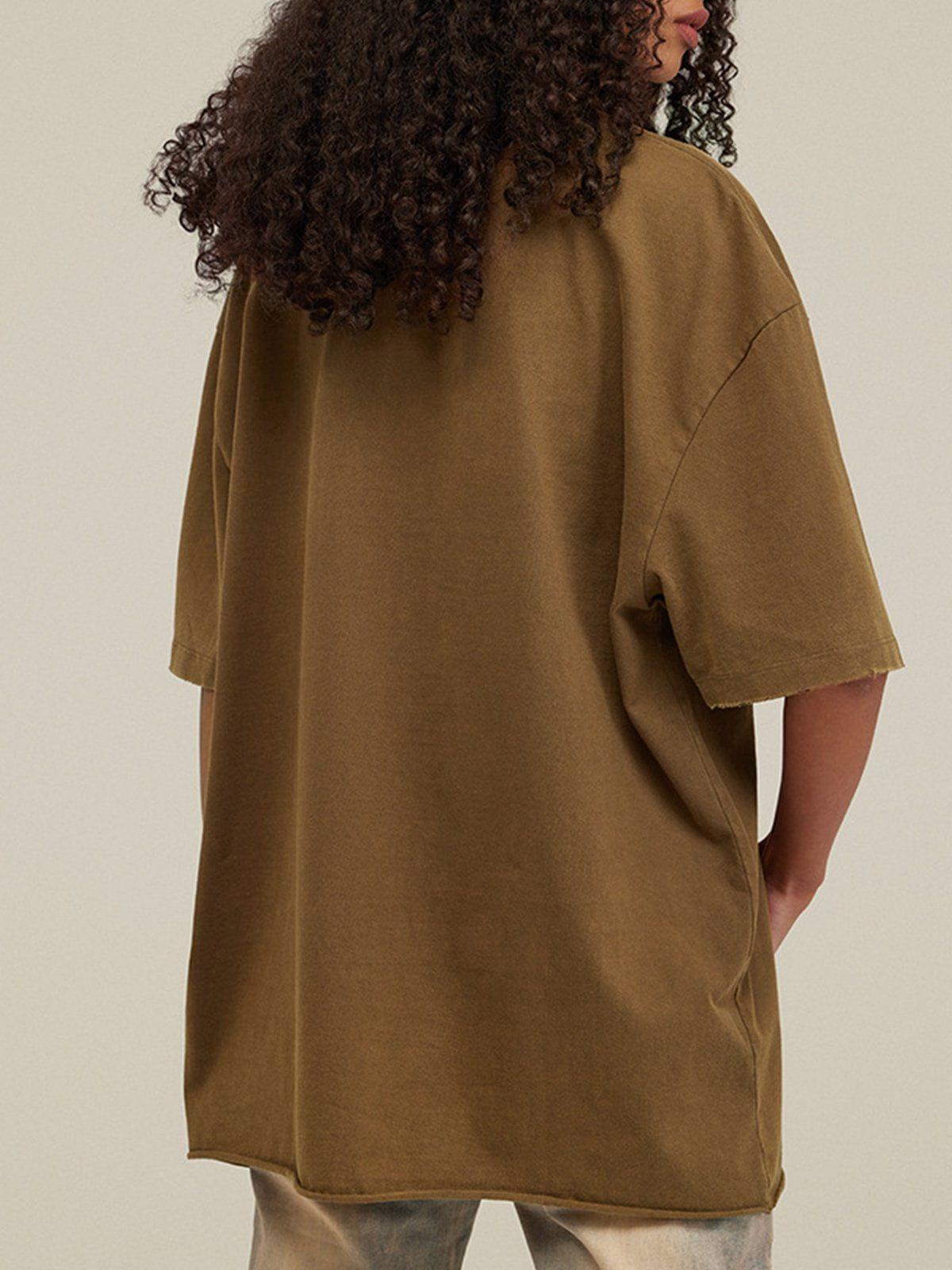 Solid Color Pullover Tee