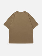 Solid Color Star Print Tee