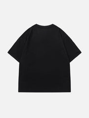 Solid Color Star Print Tee