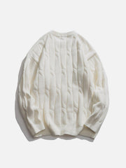 Solid Color Woven Sweater