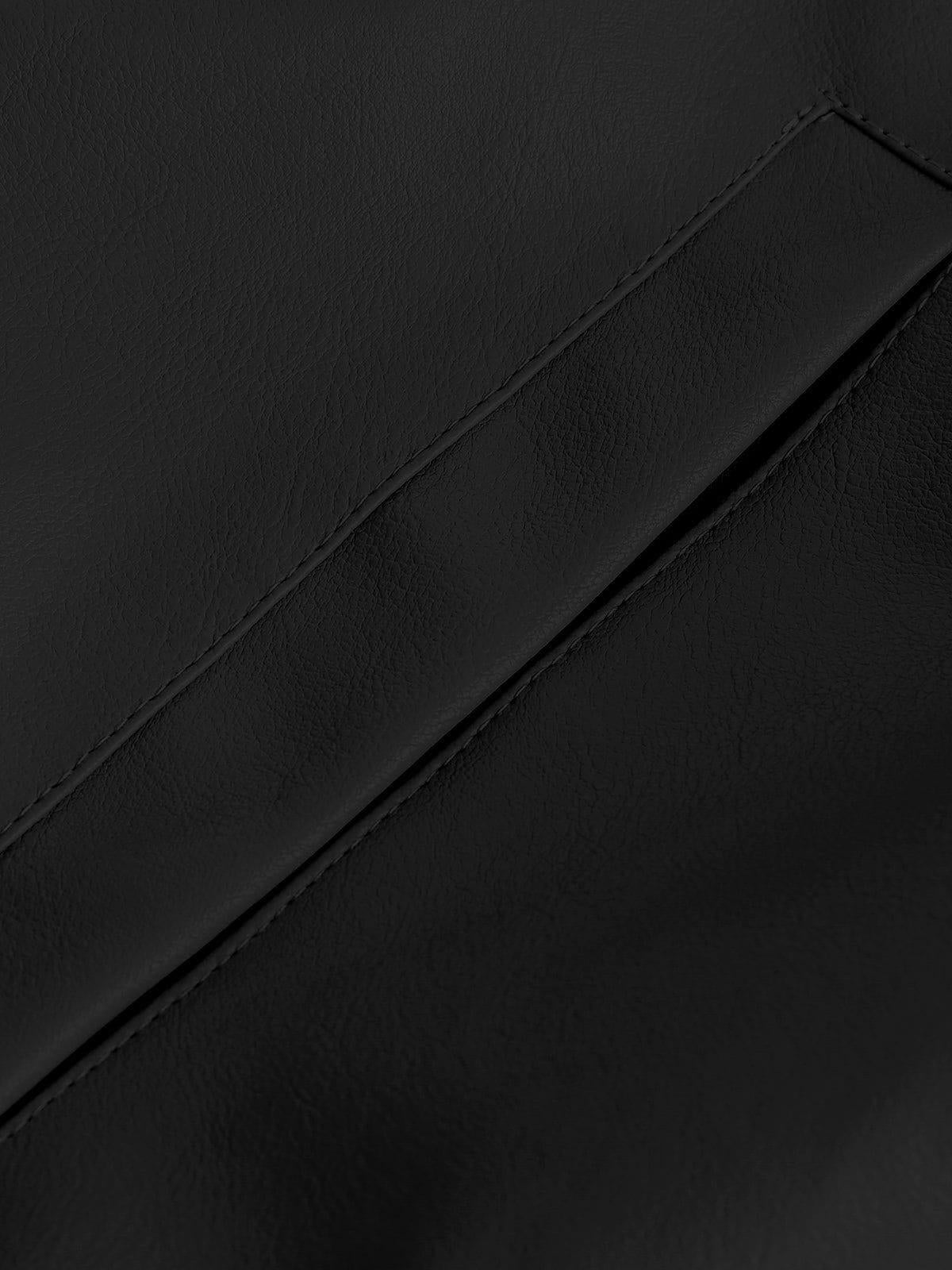 Solid Essential Faux Leather Jacket