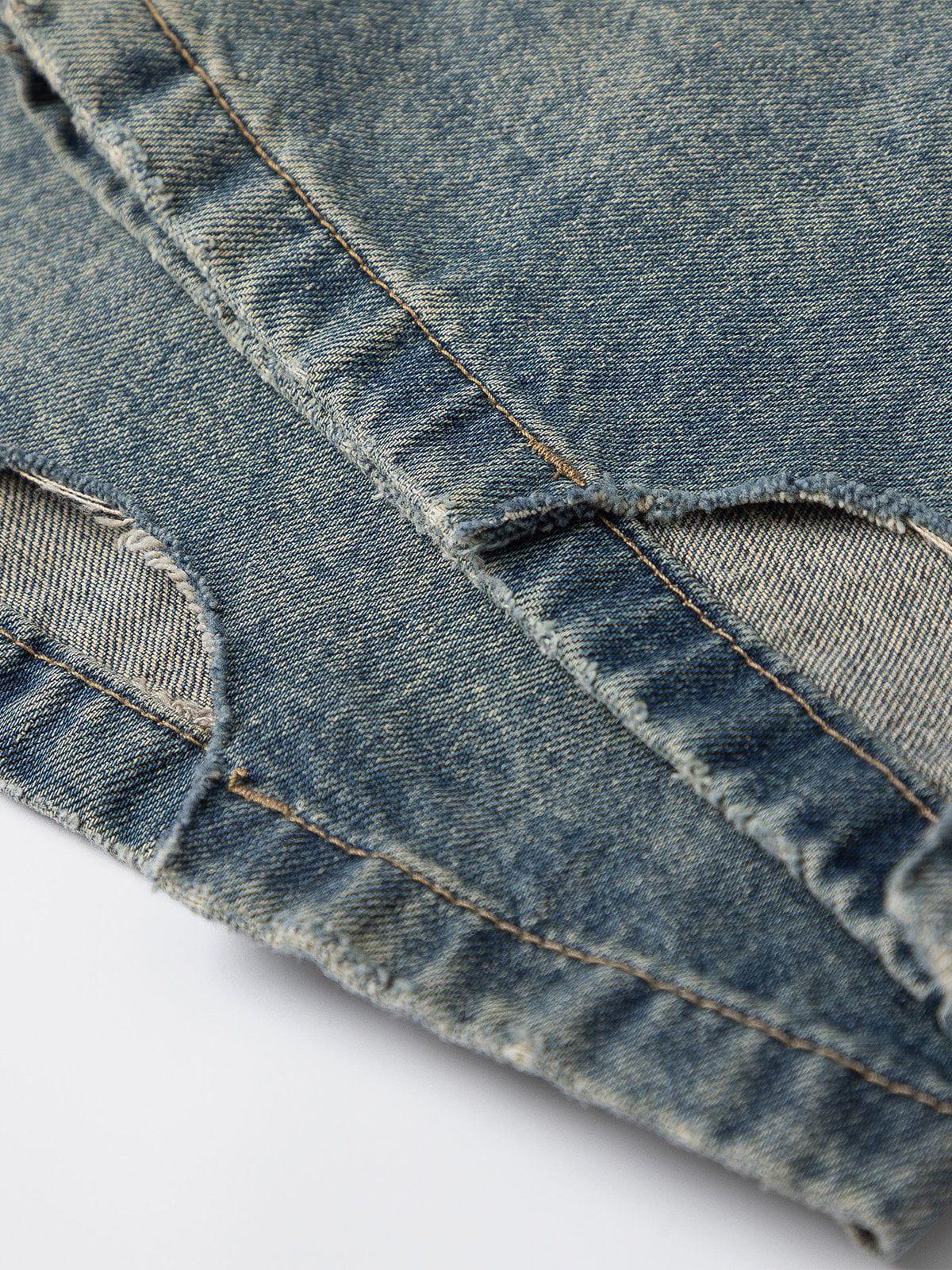 Solid Vintage Loose Jeans
