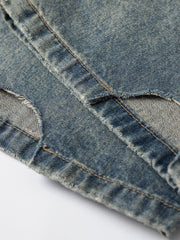 Solid Vintage Loose Jeans