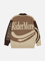 "SPEED" Print Cardigan