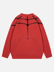 Spider&Heart Knit Crew Neck Sweater