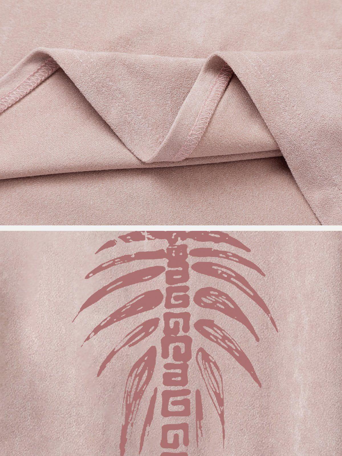 Spine Skeleton Print Tee