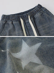 Splash Ink Star Jorts