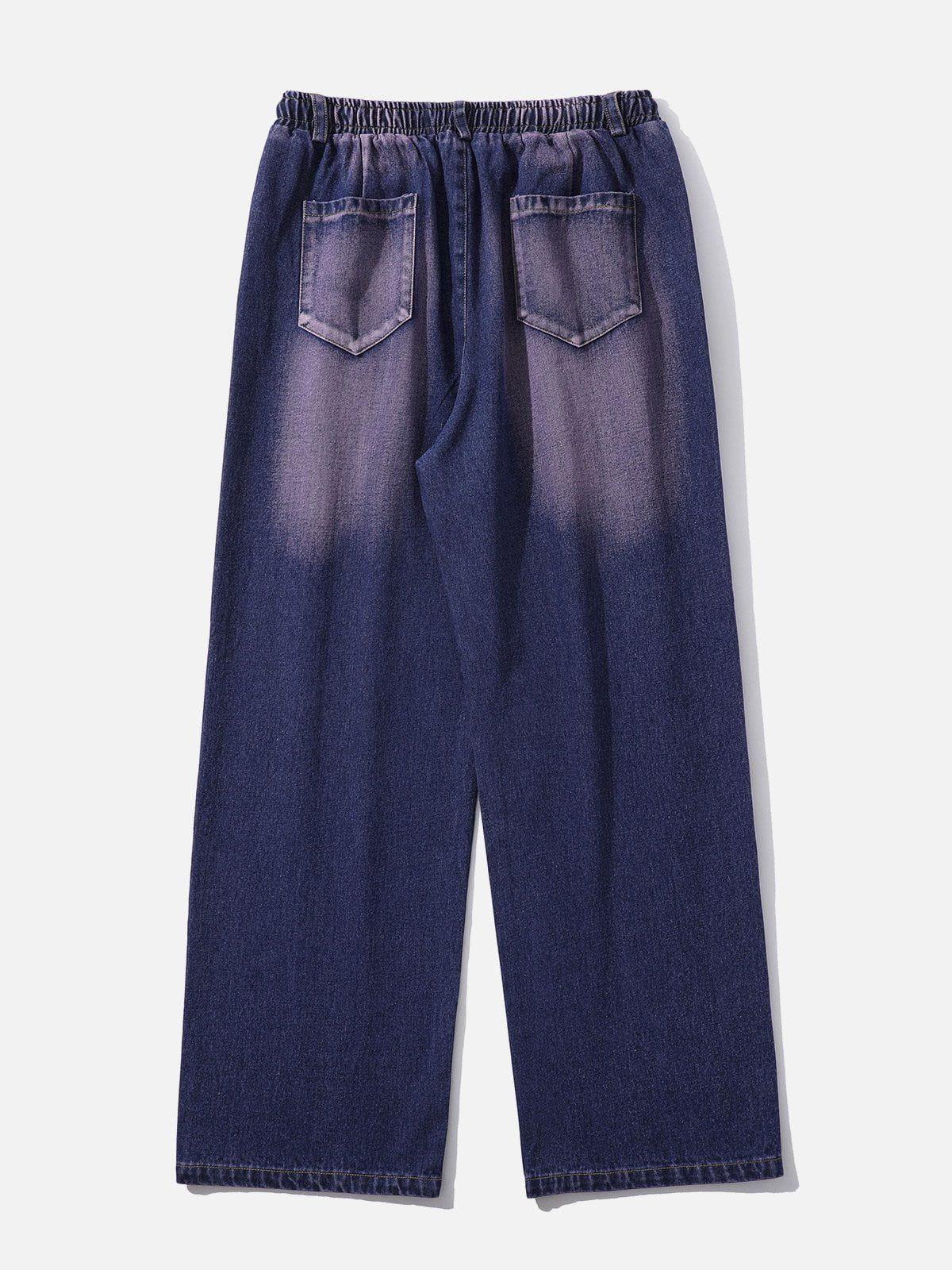 Splash Ink Washed Loose Jeans