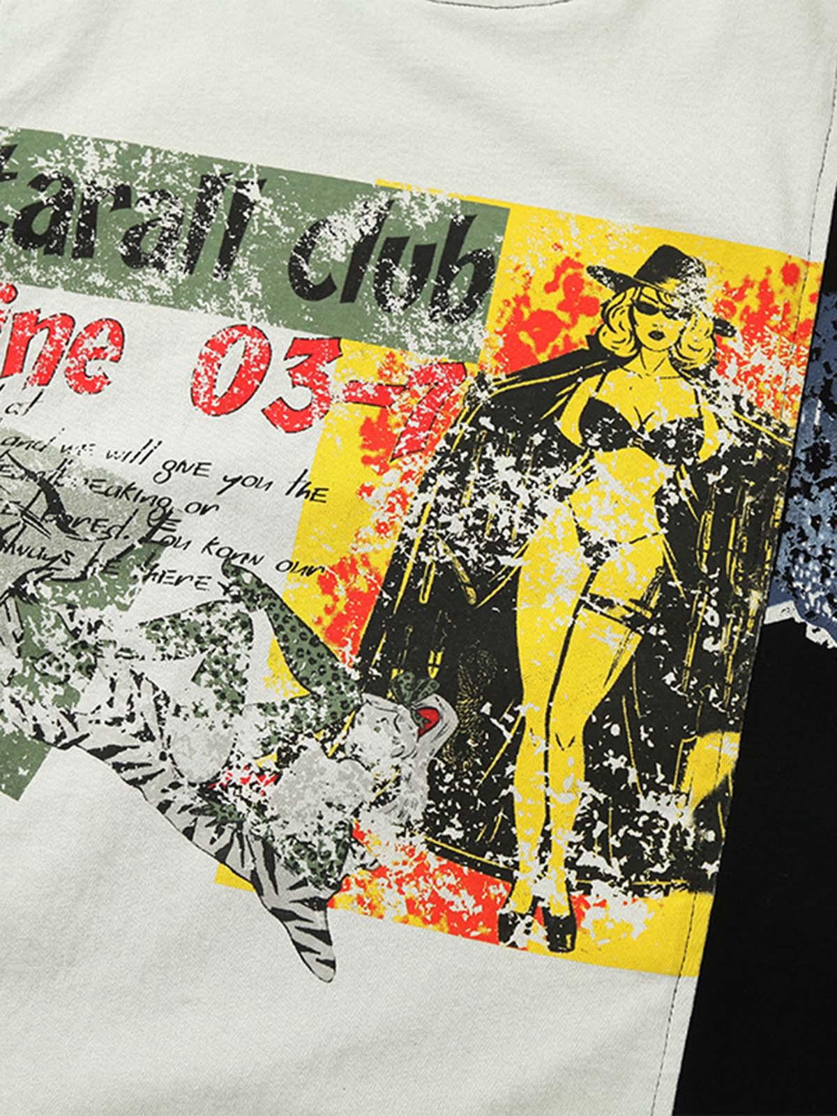 Spliced Deconstruction Print T-Shirt