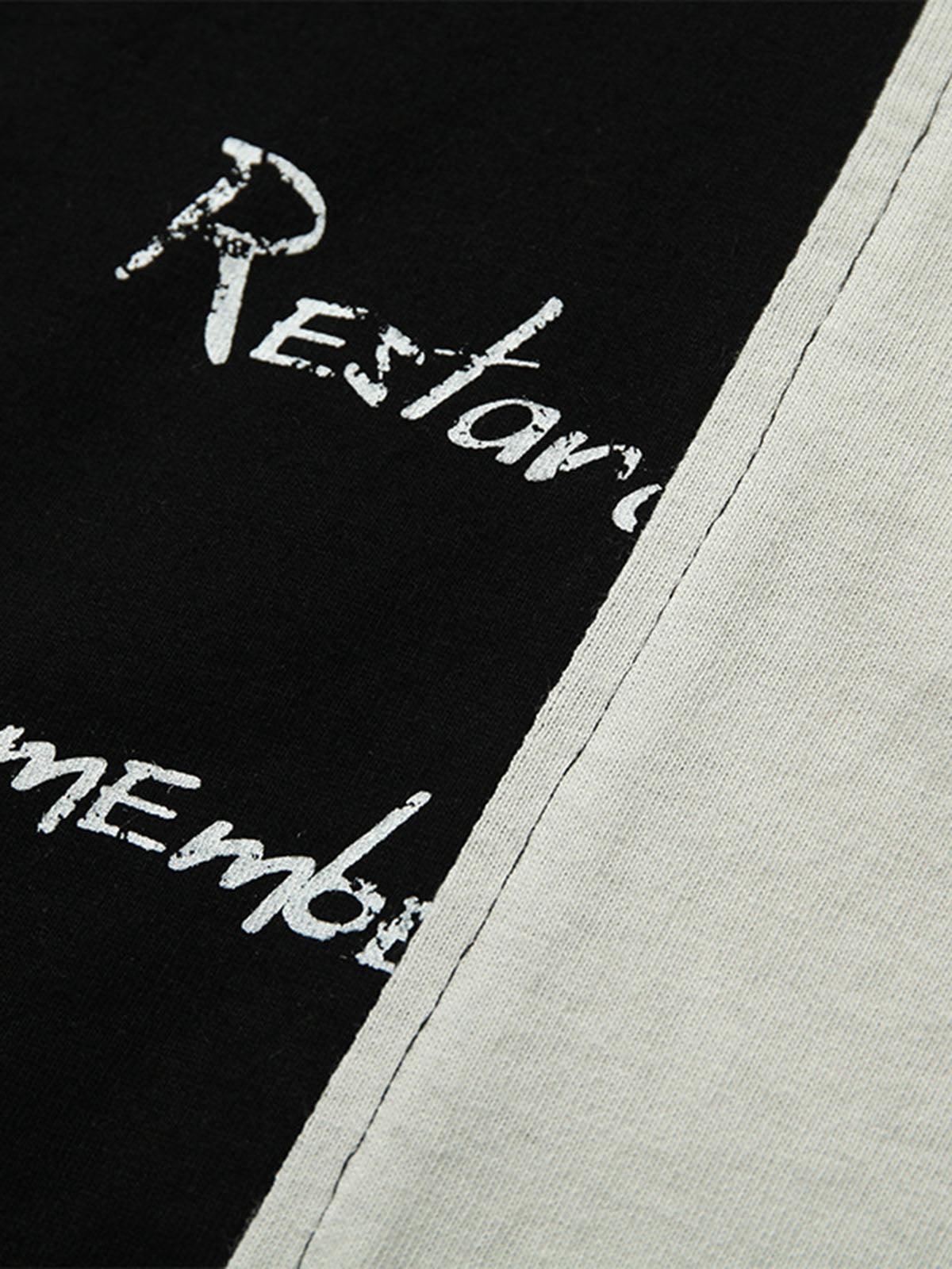 Spliced Deconstruction Print T-Shirt