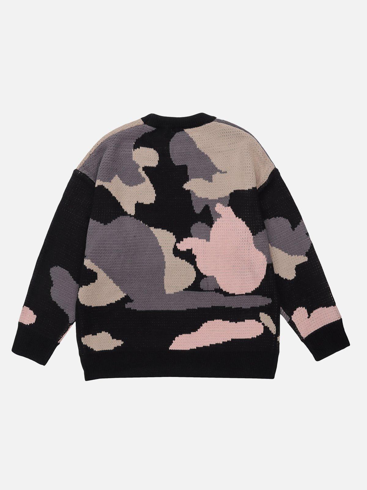 Splicing Abstraction Graphic Sweater