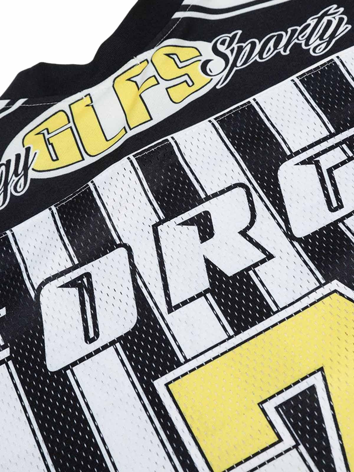 Sports Letter Stripe Print Jersey T-Shirt