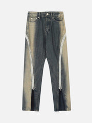 Sprayed Gradient Wide Leg Jeans