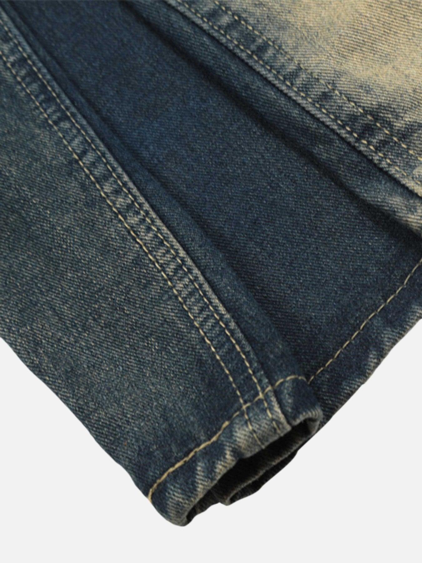 Sprayed Gradient Wide Leg Jeans