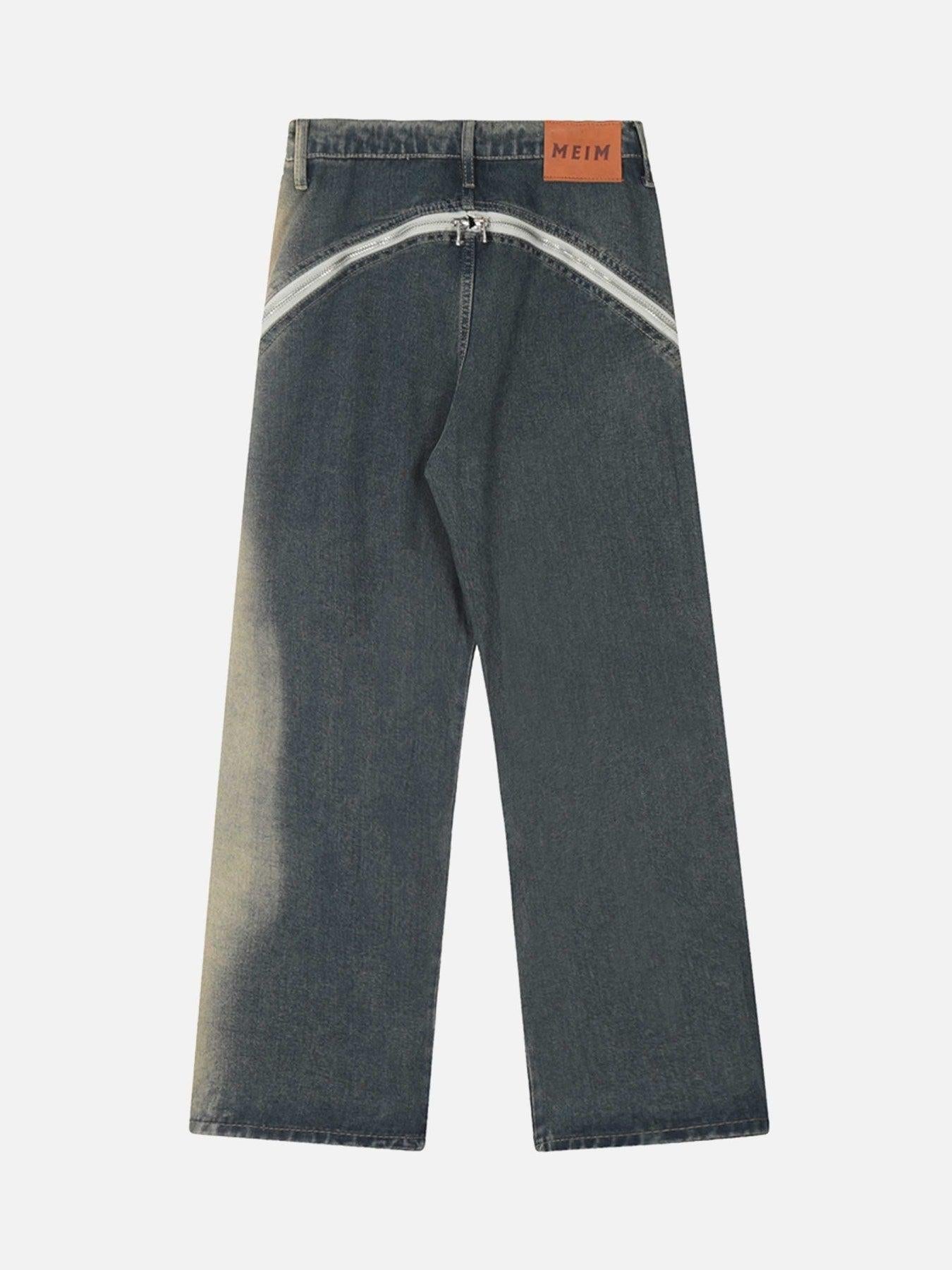 Sprayed Gradient Wide Leg Jeans