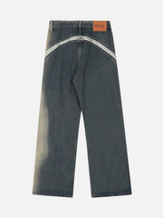 Sprayed Gradient Wide Leg Jeans