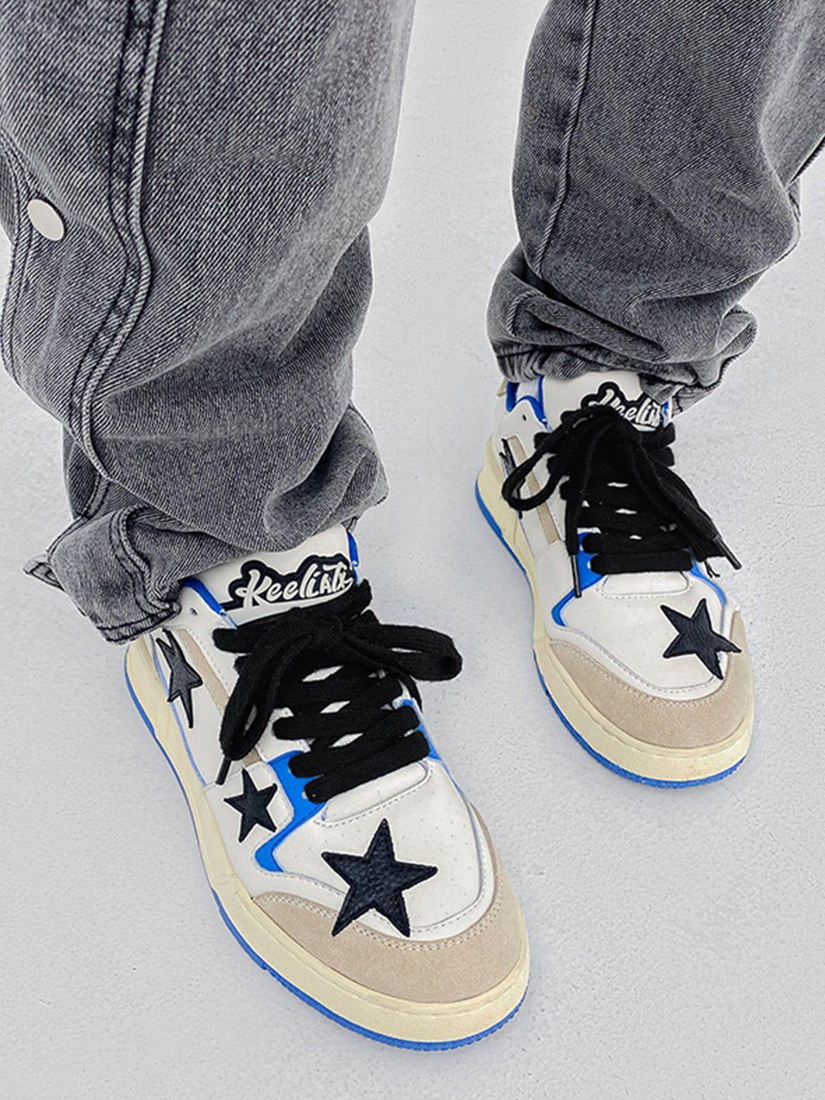 Star Color Blocking Skate Shoes