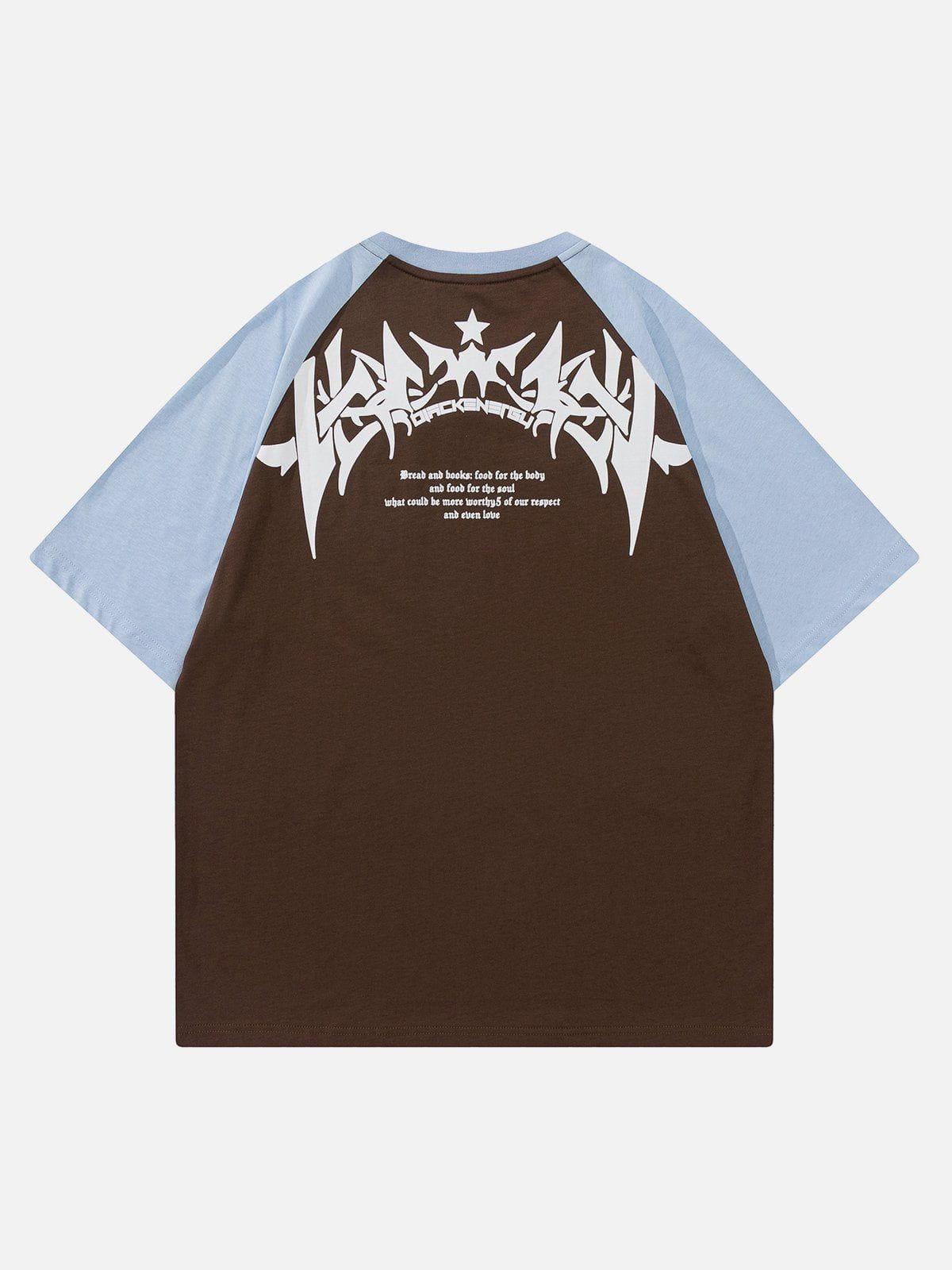 Star Gothic Leeter Print Tee