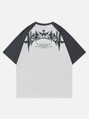 Star Gothic Leeter Print Tee