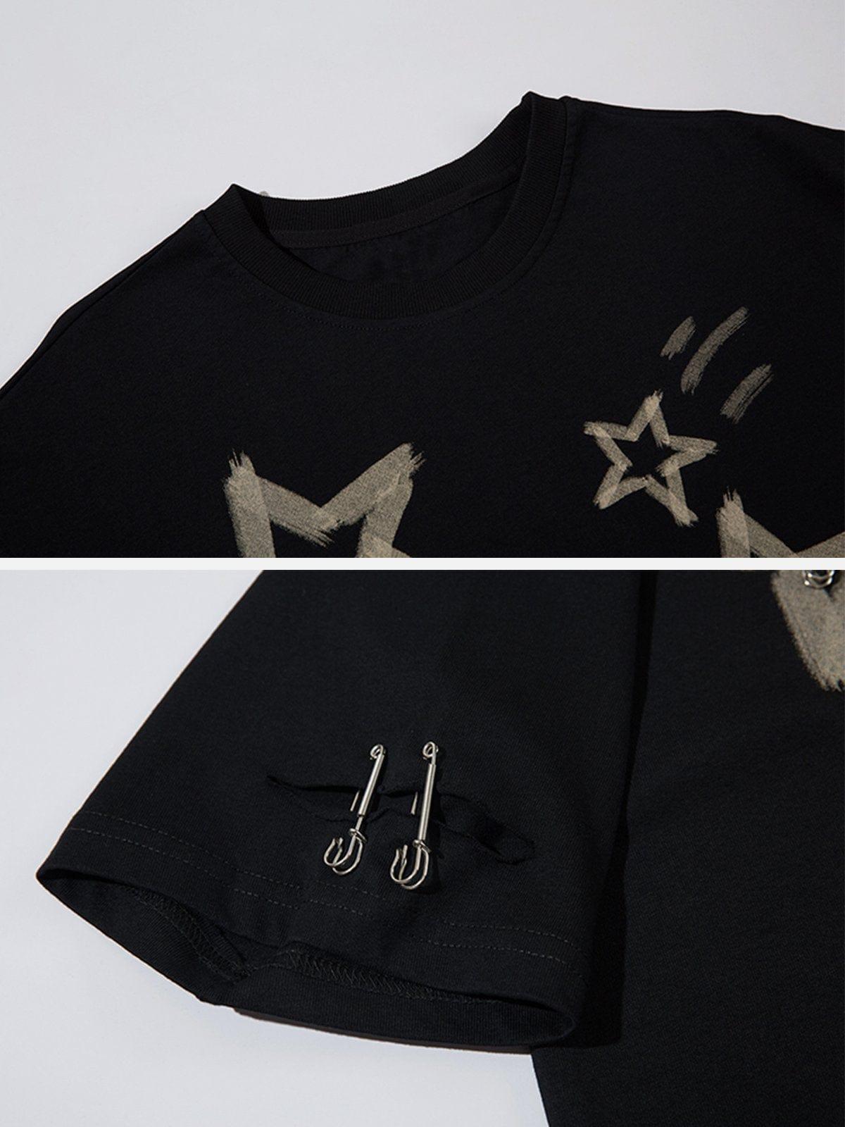 Star Graffiti Distressed Tee