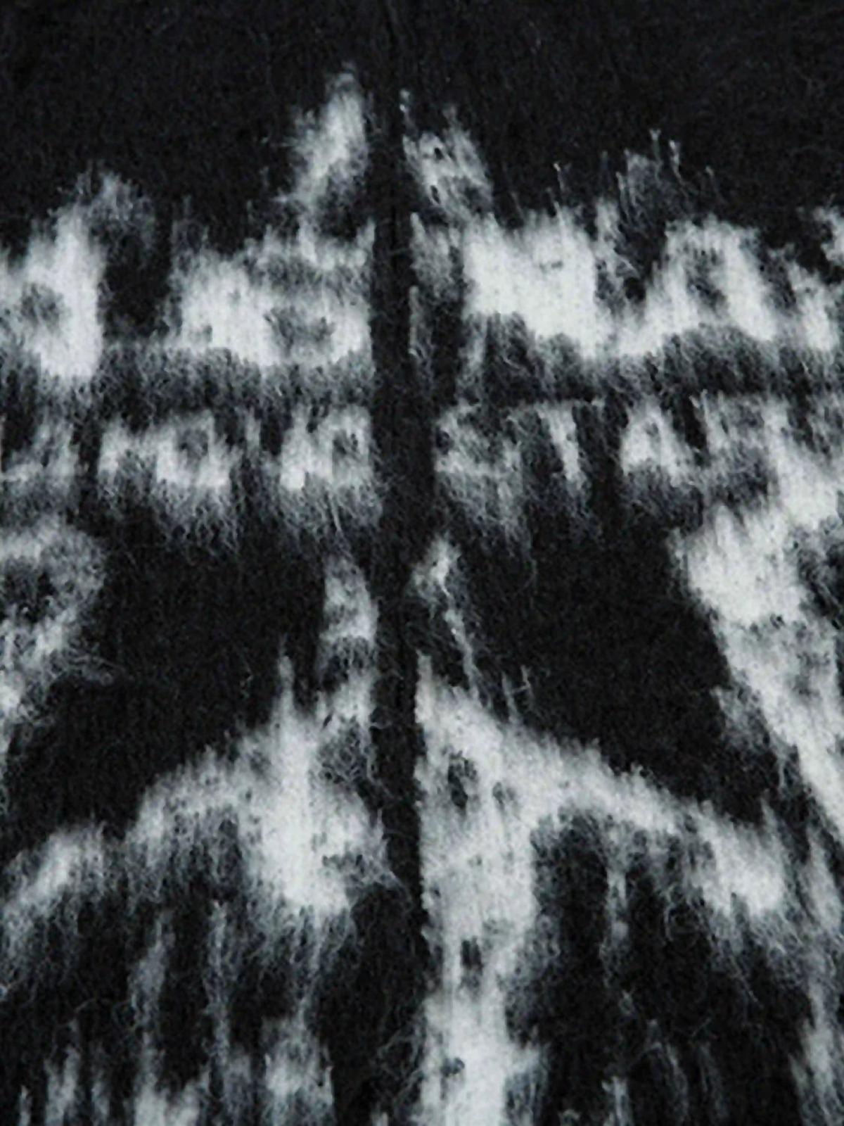 Star Graffiti Knitted Zip-Up Hoodie