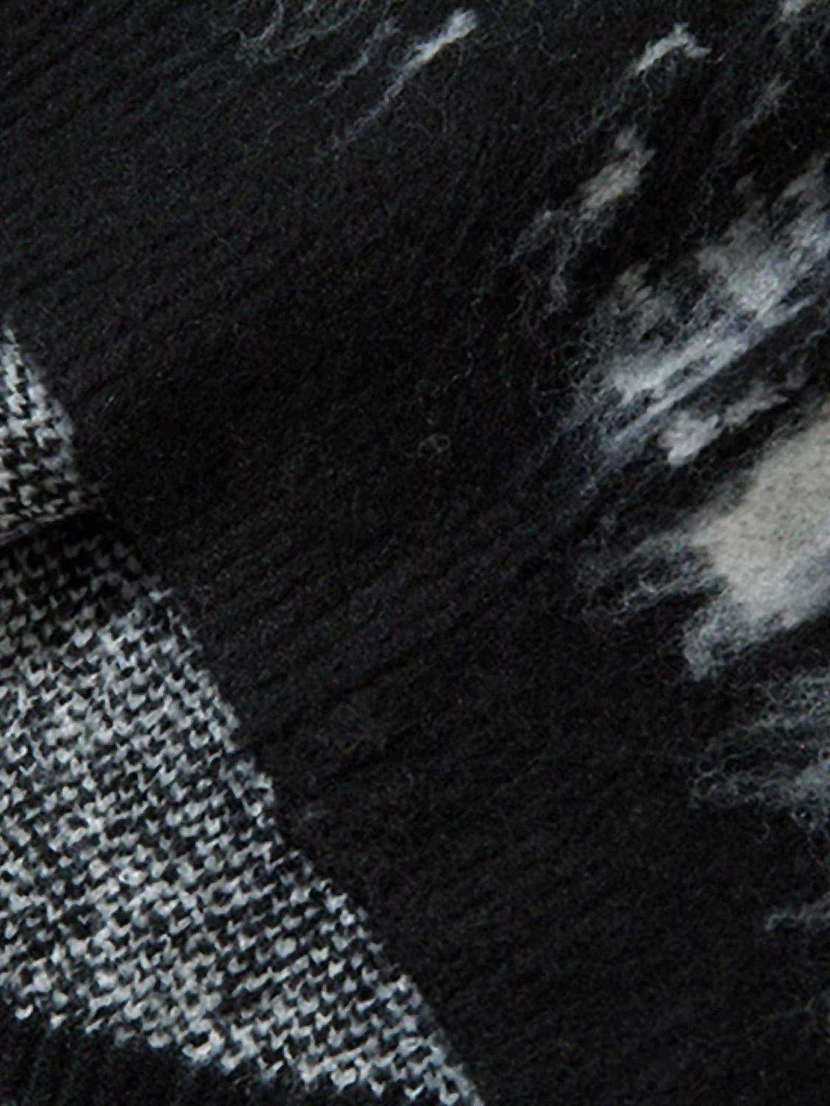 Star Graffiti Knitted Zip-Up Hoodie