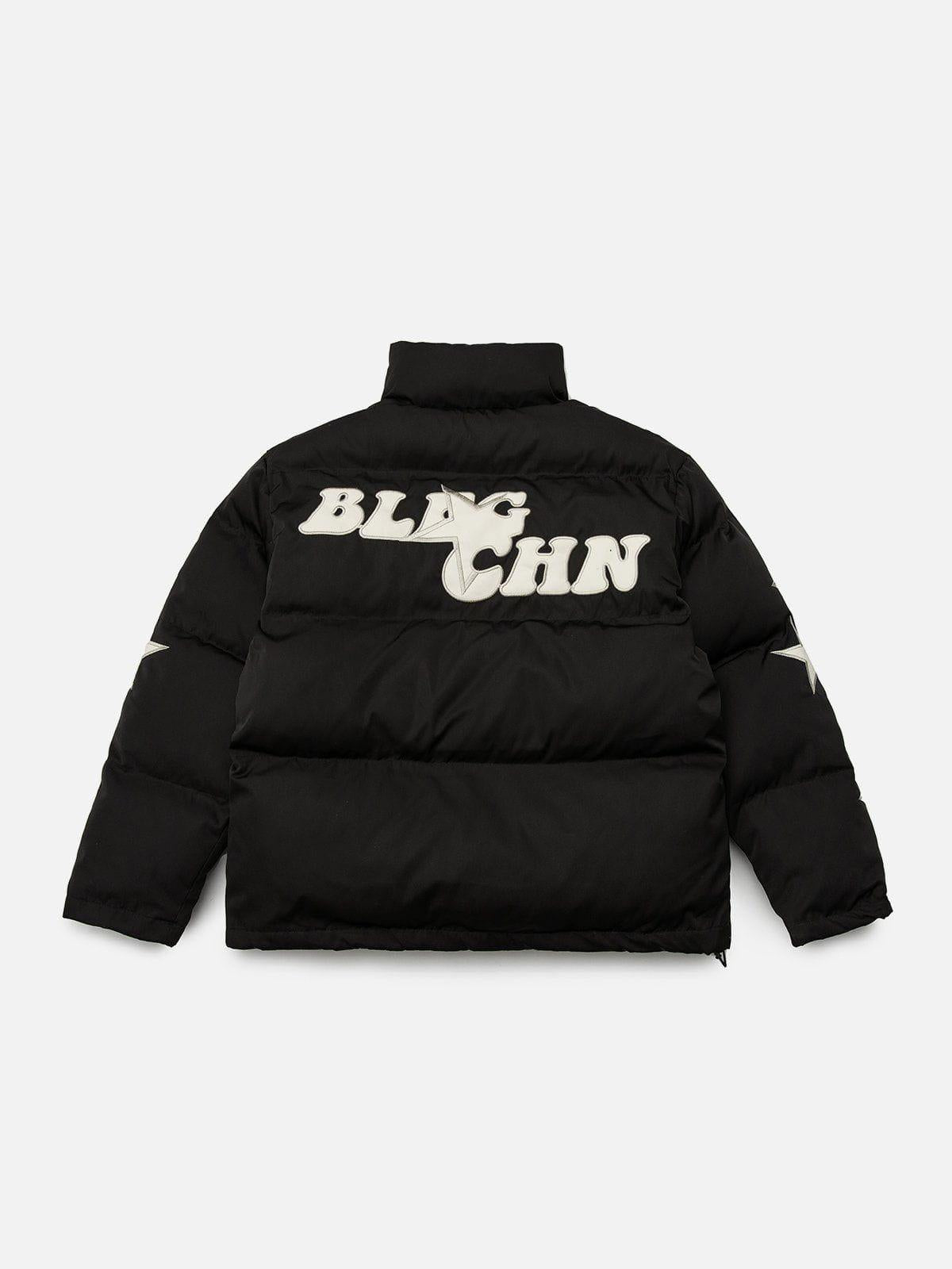 Star Letter Embroidery Winter Coat