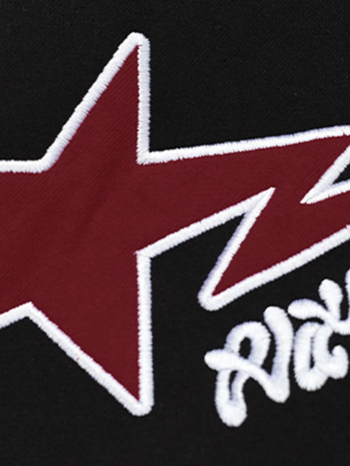 Star Patchwork Half-Zip Hoodie