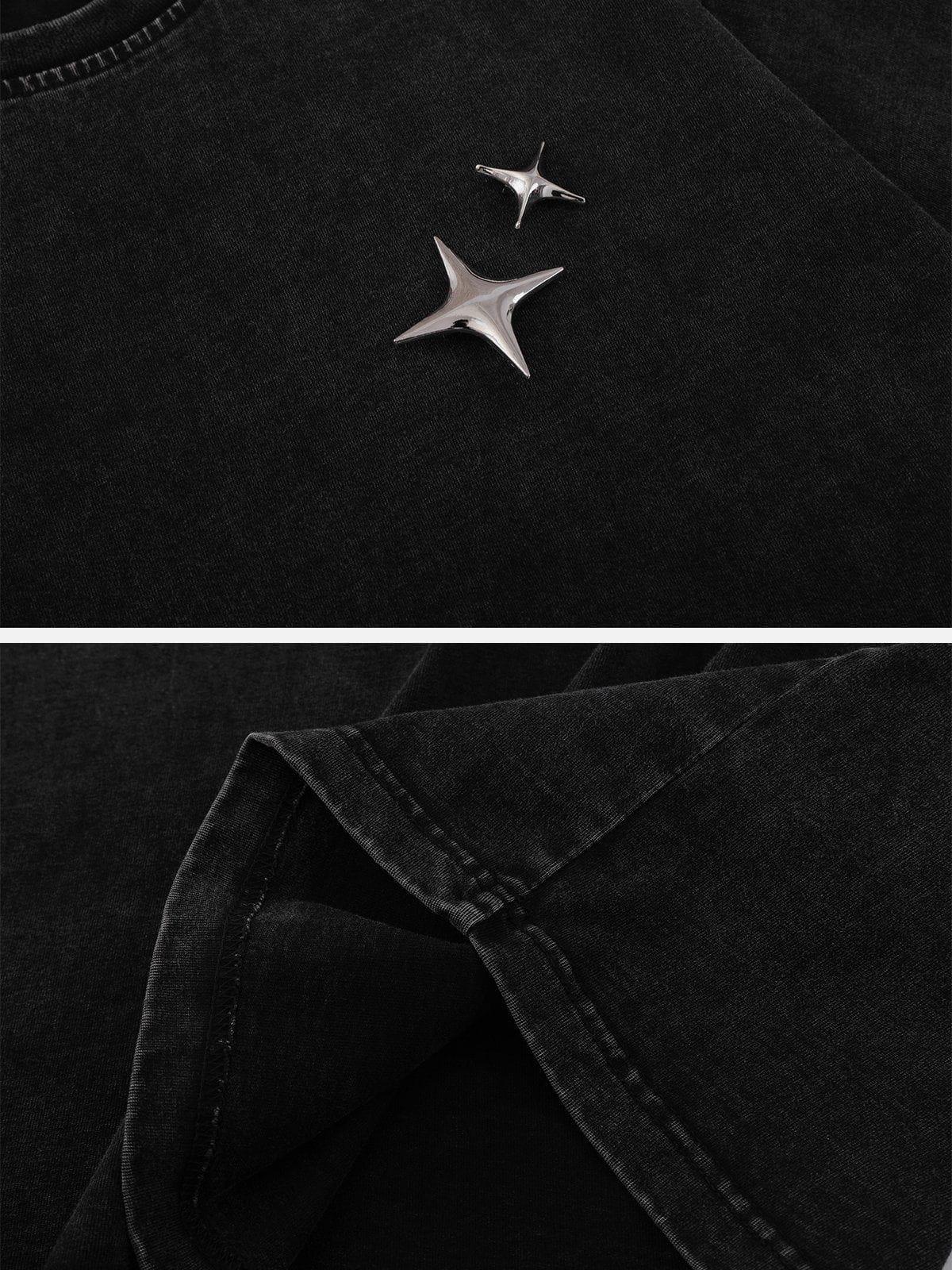 Star Print Washed Tee