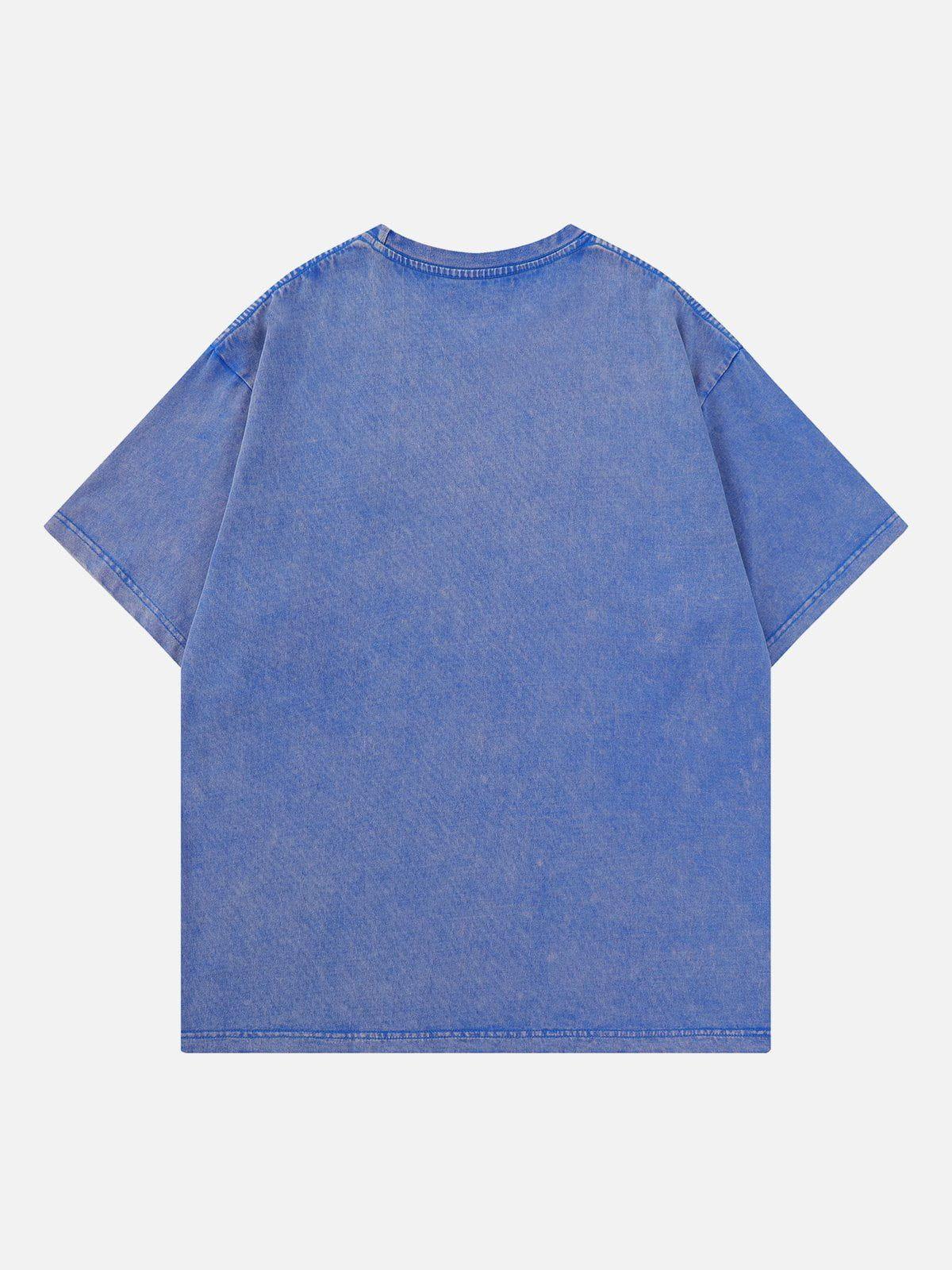 Star Print Washed Tee