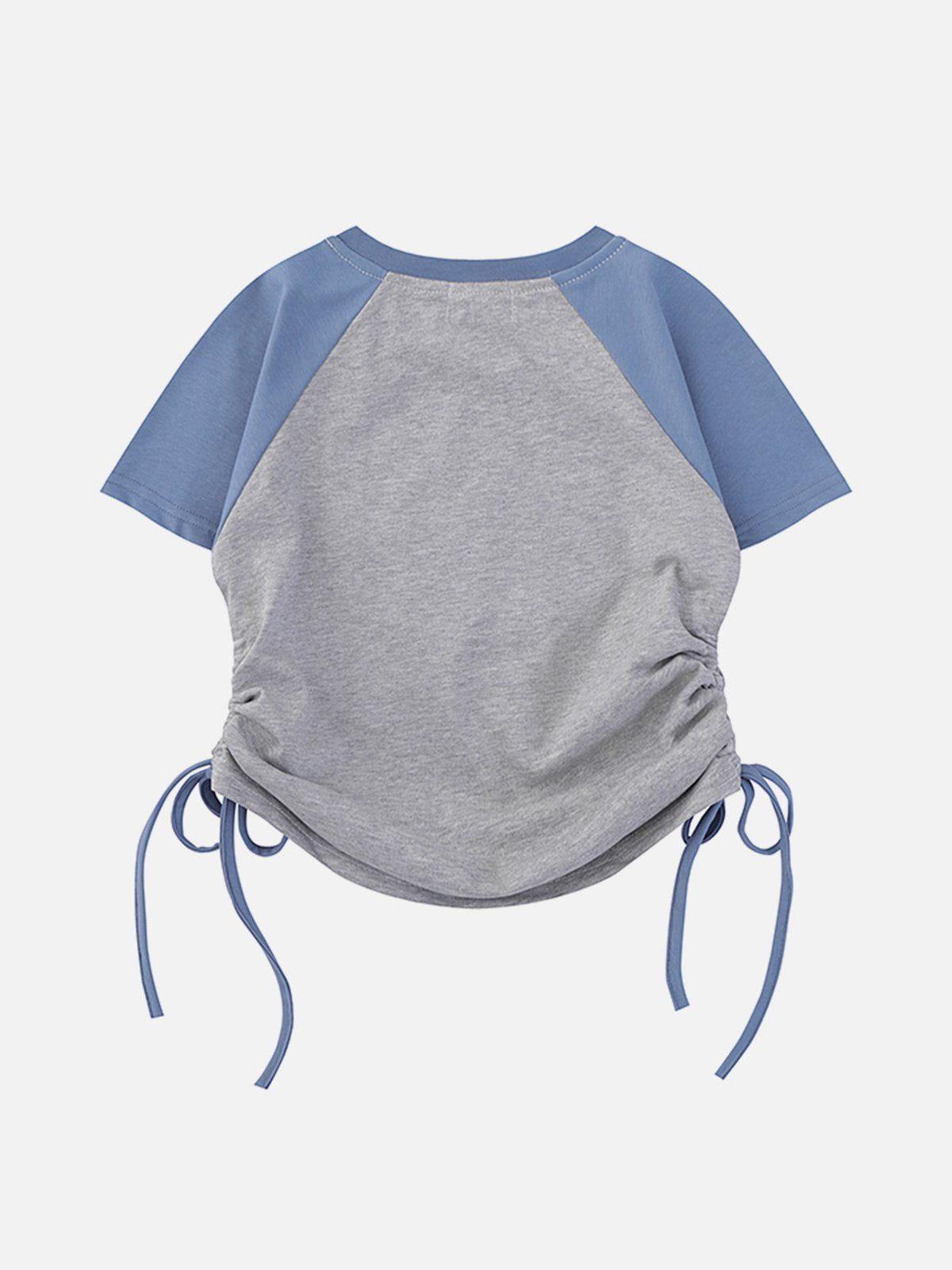 Star Printing Drawstring Tee