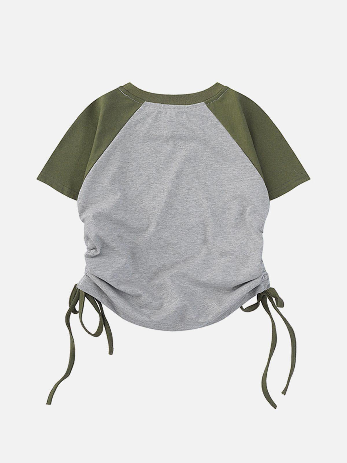 Star Printing Drawstring Tee