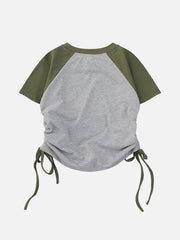 Star Printing Drawstring Tee