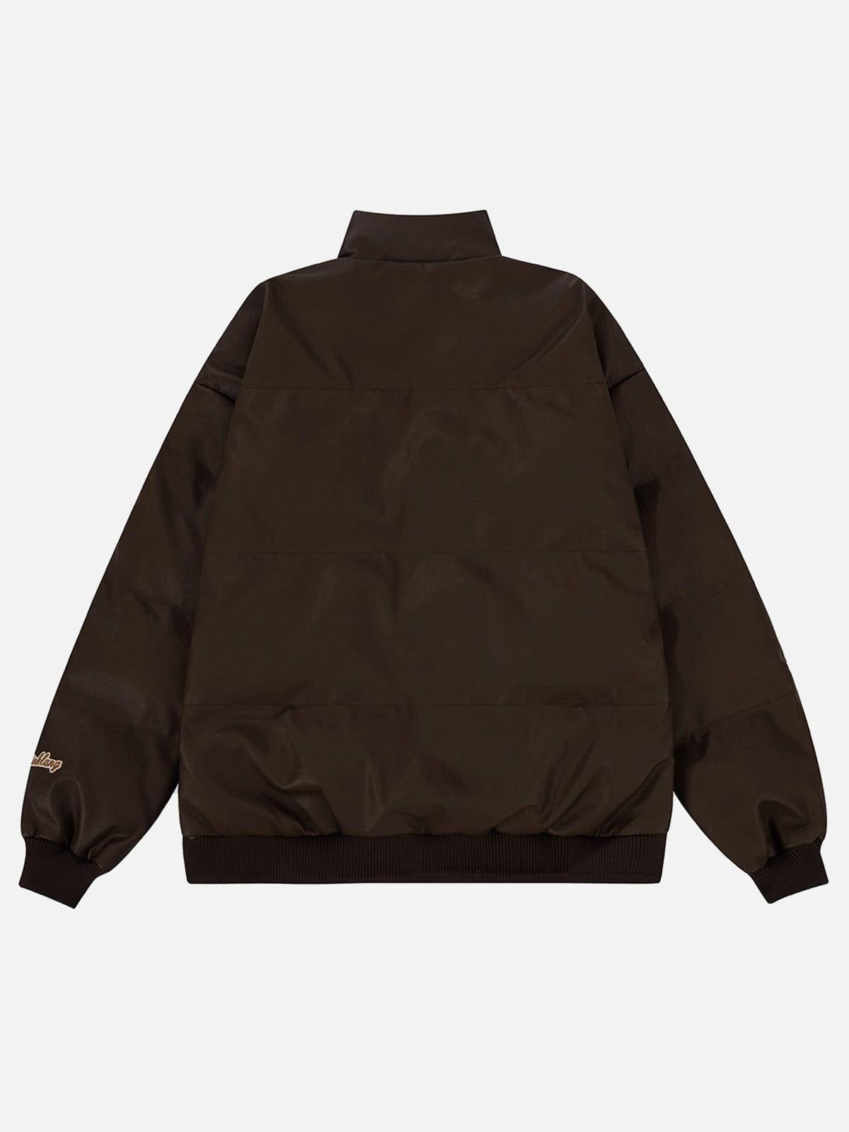 Star PU Winter Coat