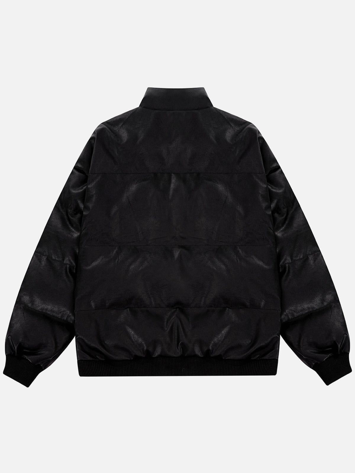 Star PU Winter Coat