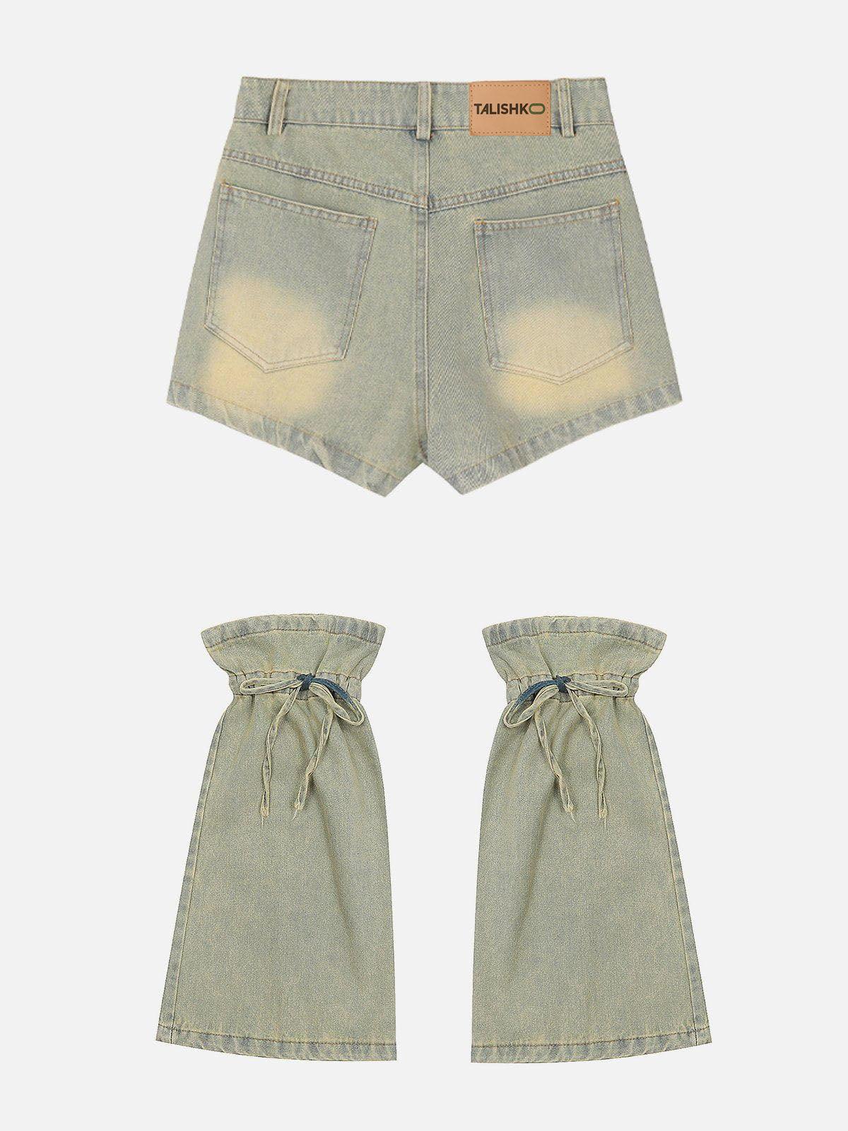 Star Rivet Leg Sleeves Jorts