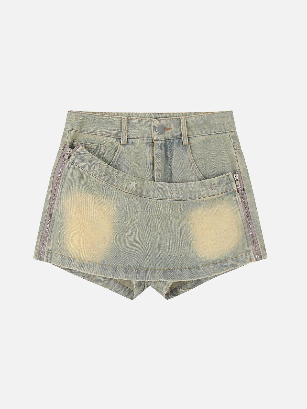 Star Rivet Leg Sleeves Jorts