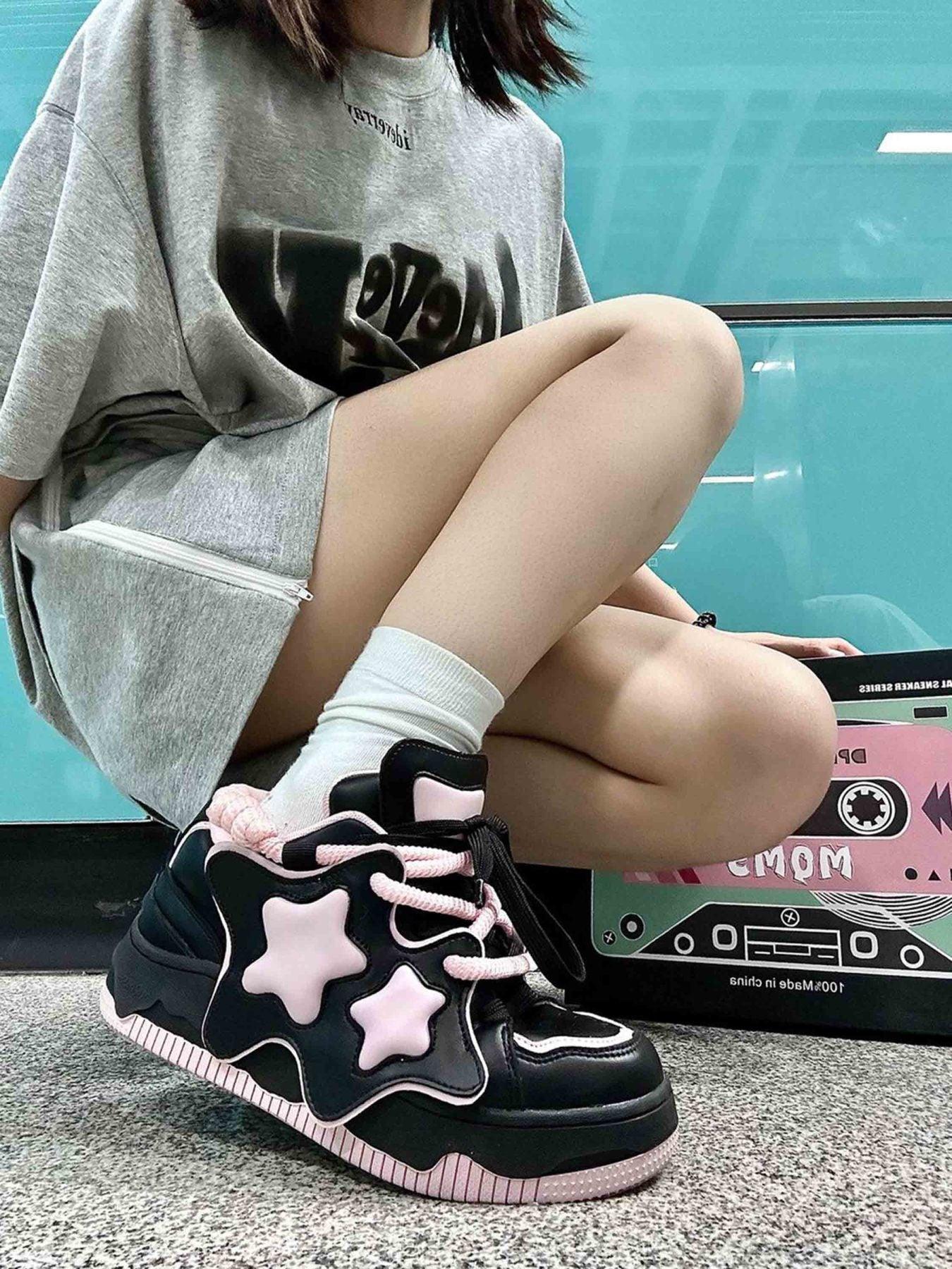 Star Thick Bottom Board Shoes Couple