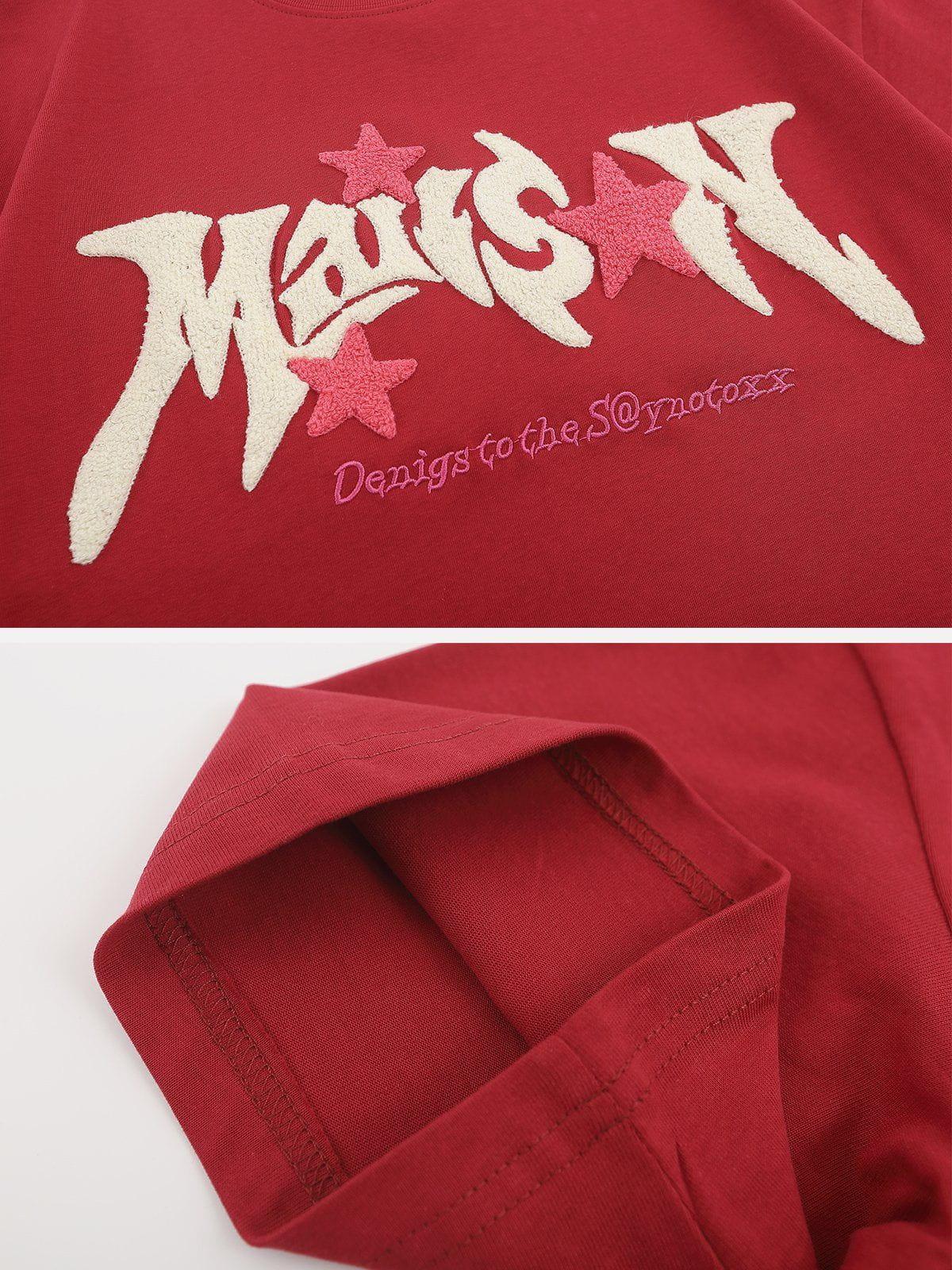 Stars Flocked Graphic Tee