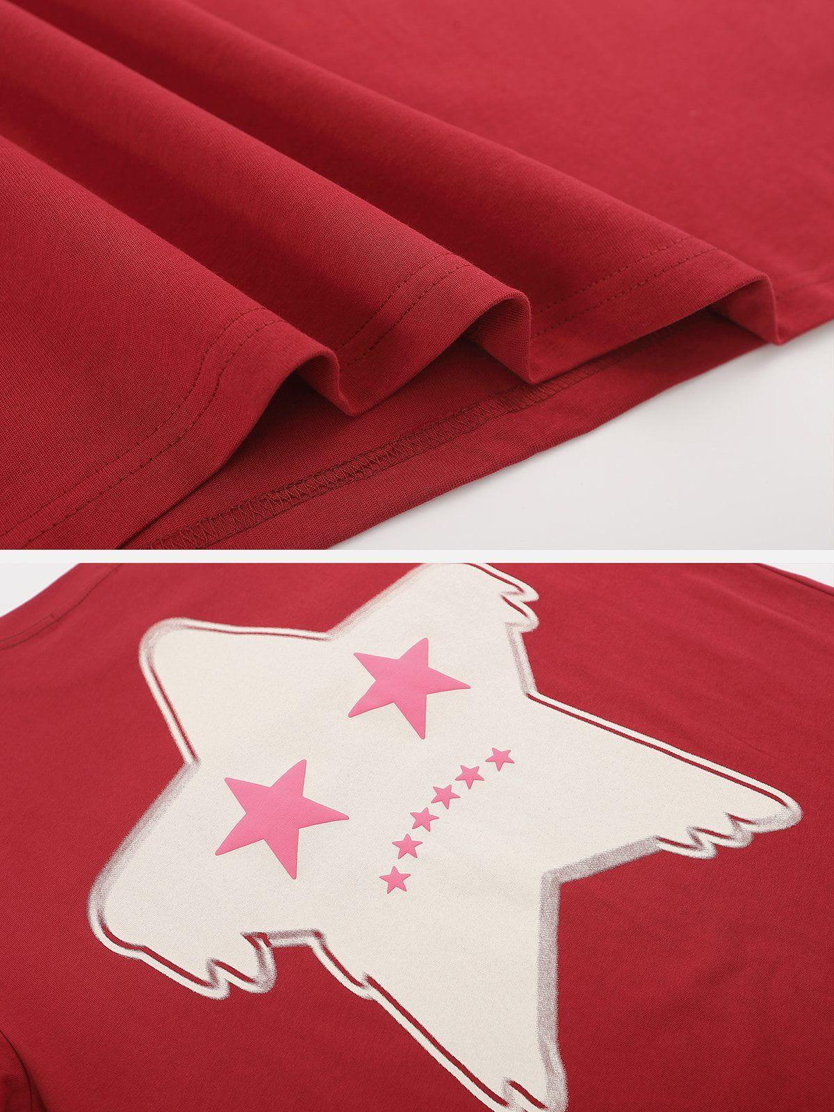 Stars Flocked Graphic Tee