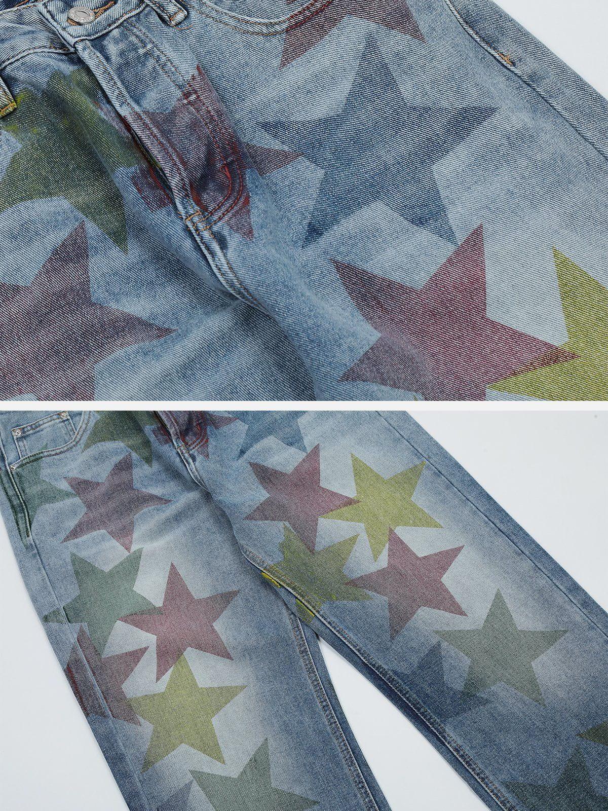 Stars Print Jeans