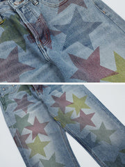 Stars Print Jeans