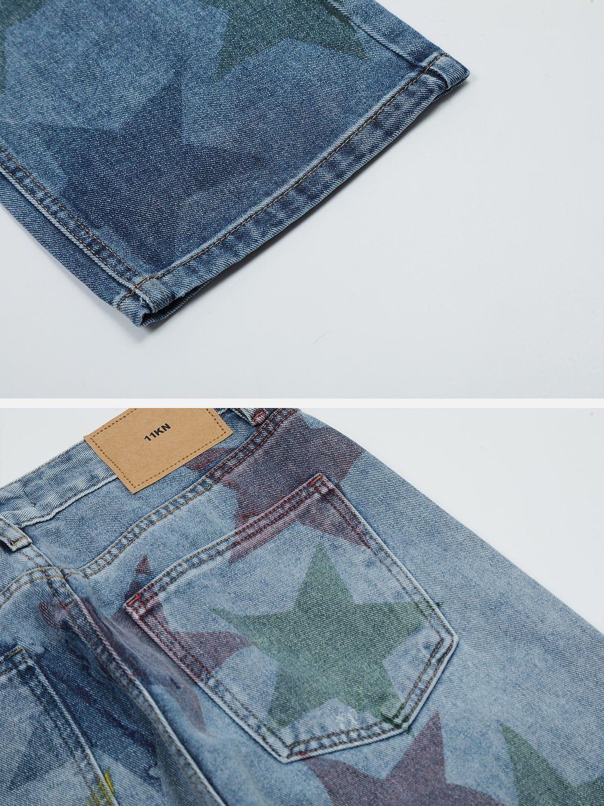 Stars Print Jeans