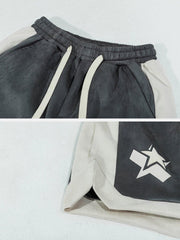 Stereoscopic Star Suede Shorts