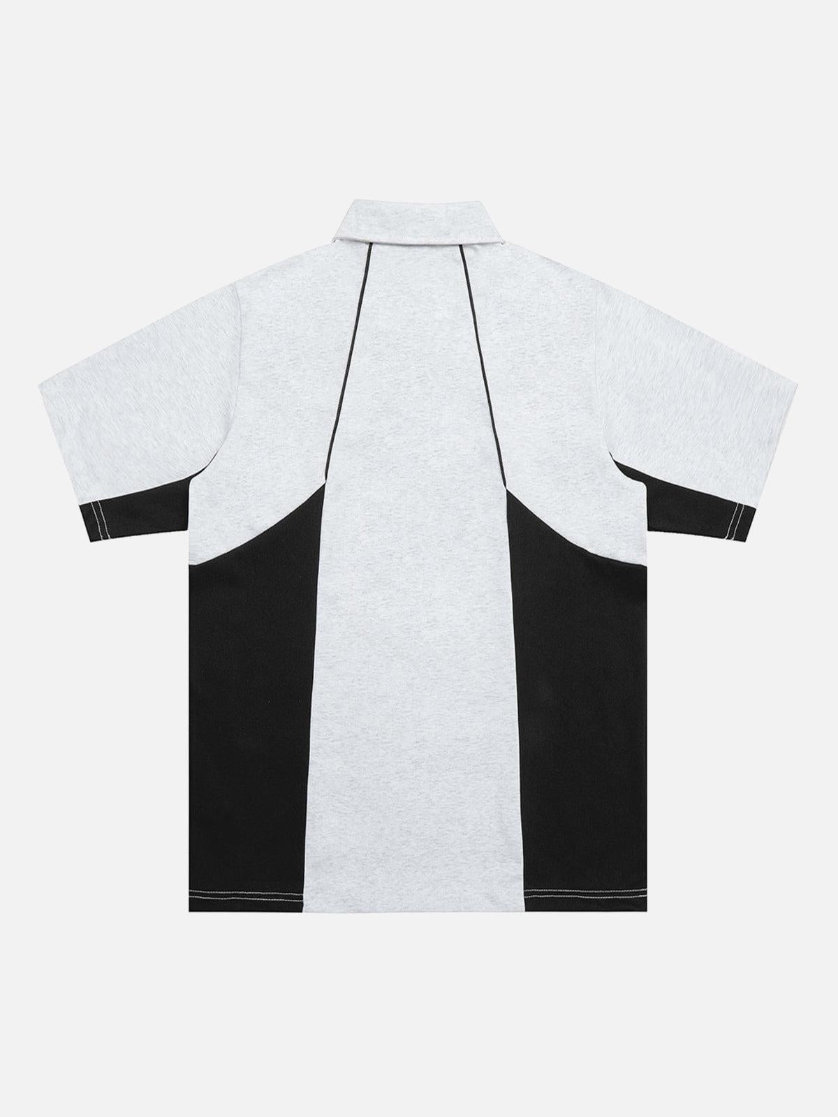 Street Contrast Panel Polo Shirt