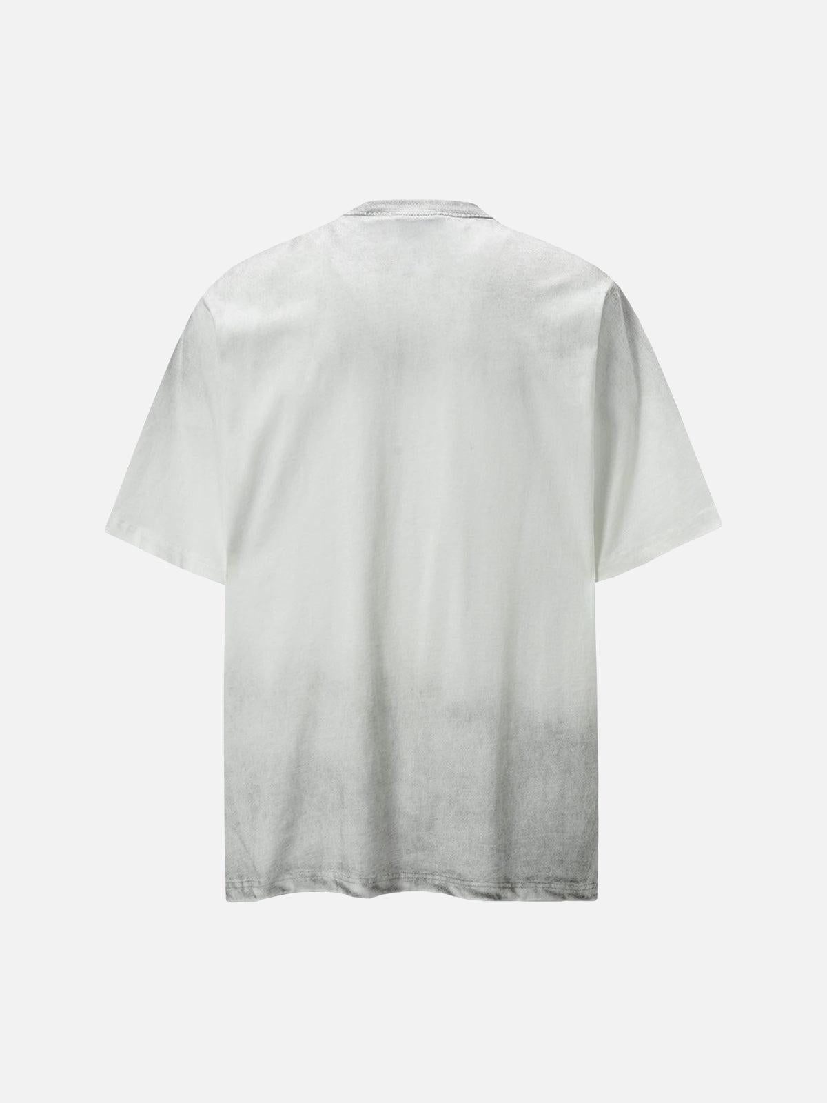 Street Dirty-Dye Distressed Cut Pocket T-Shirt