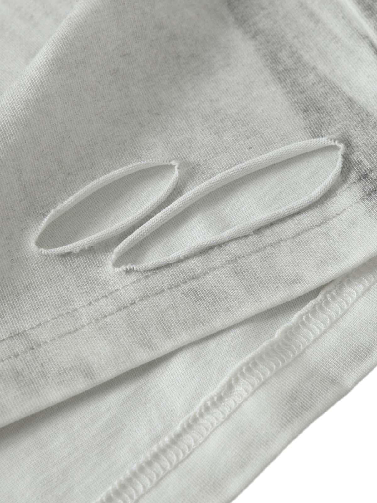 Street Dirty-Dye Distressed Cut Pocket T-Shirt