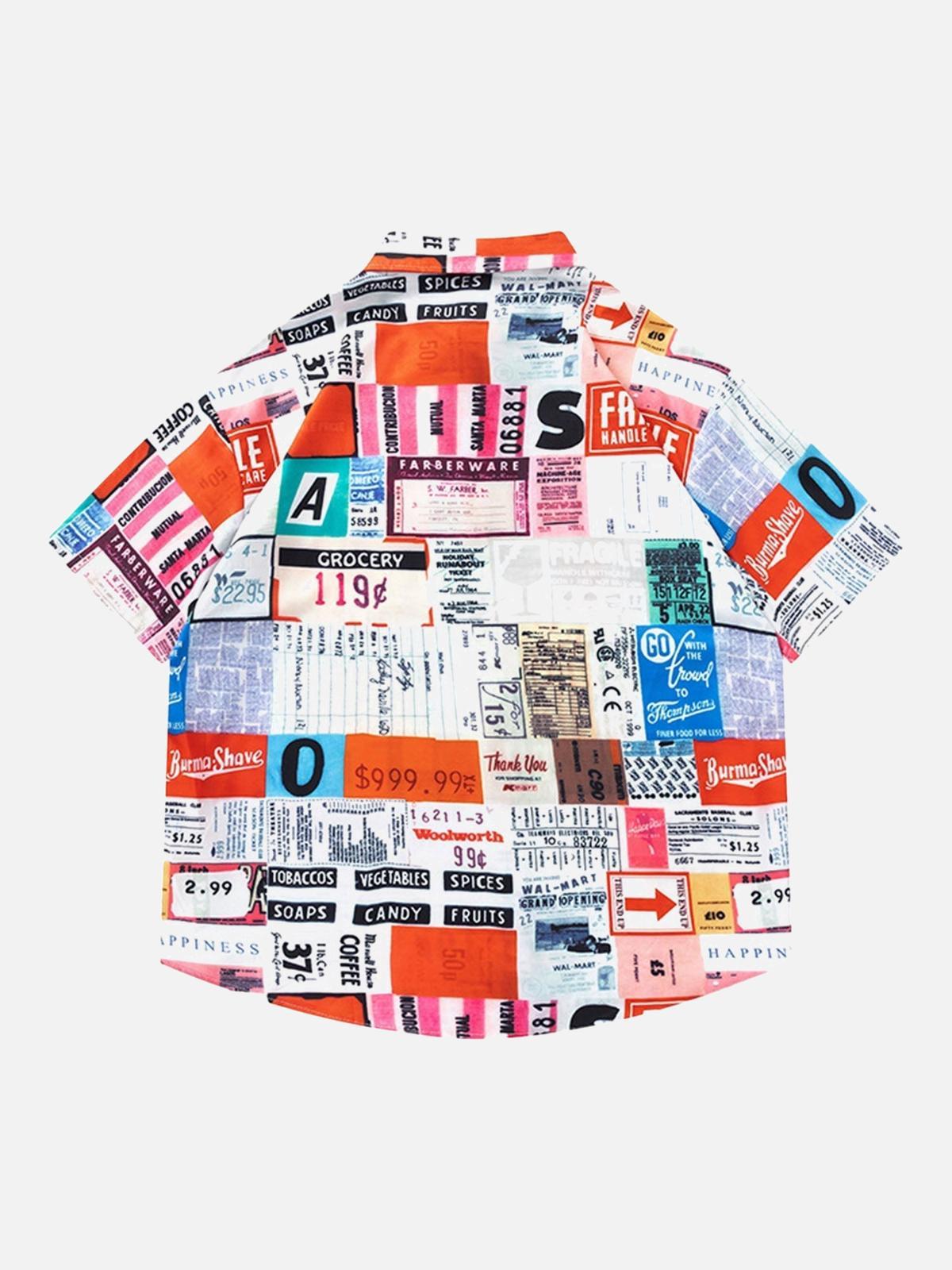 Street Full Printed Short-Sleeved Shirts